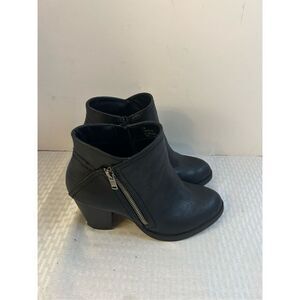 Rampage 8m ankle boots 2 zippers Ram-elease 2.5" heel black